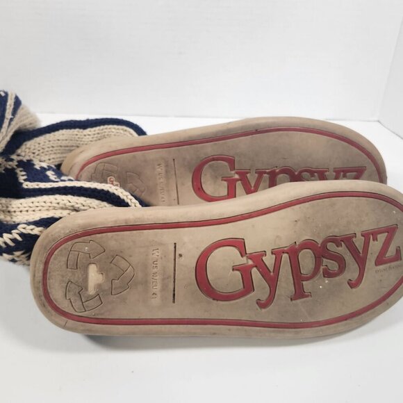 Gypsyz sweater boots size 10 blue and cream - Picture 3 of 7